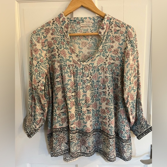 Ulla Johnson Rhia Blouse in Light Floral size 2 - Picture 2 of 6